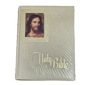 Large, Vintage Holy Bible  KJV Fireside Family Edition - Hertel 1970 - In Color